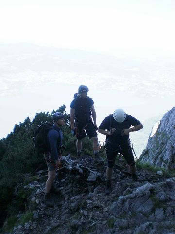 Převlíkání a příprava na Klettersteig
